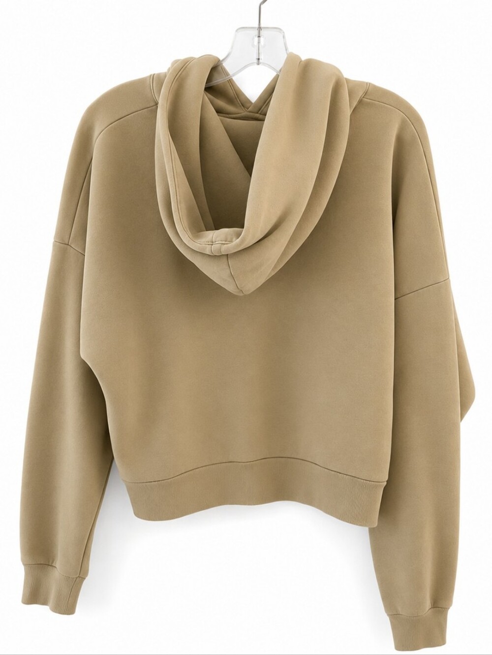 Zara Oversized Boxy Pullover Hoodie In Light Olive Green Size Small - Picture 4 of 5